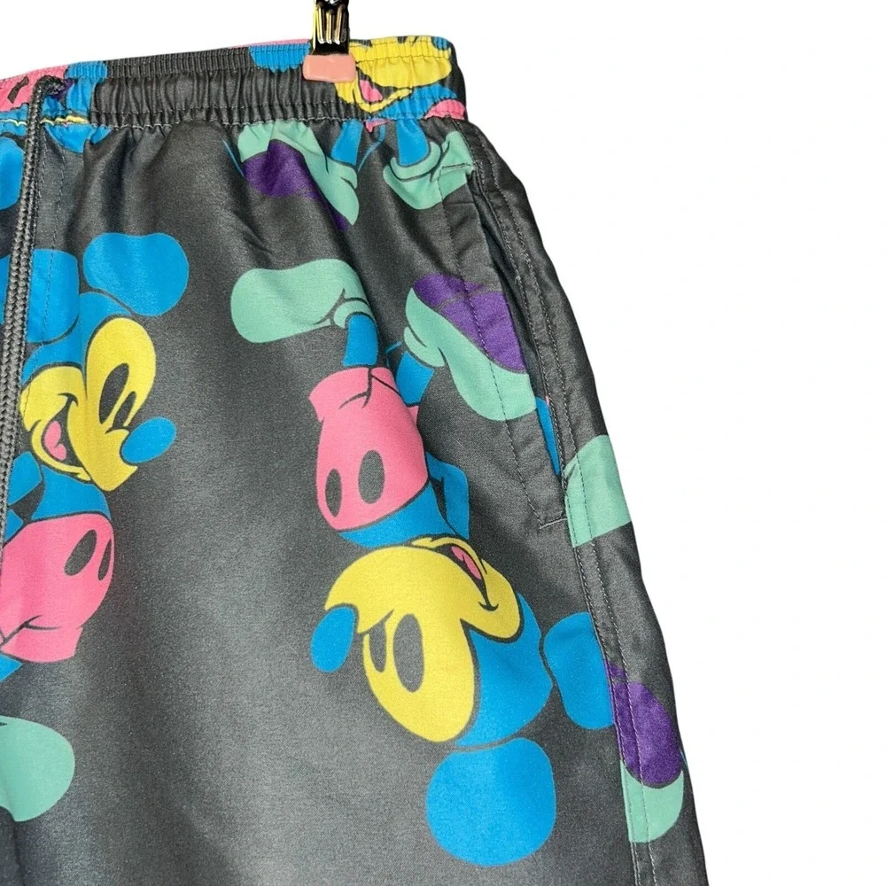 Mens Neff Disney Mickey Mouse Psychedelic Swim Board Short Size Small Pockets